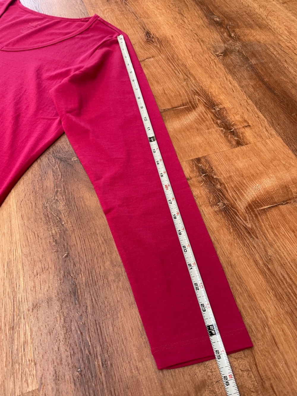 WoolX Womens Layla V Neck Top Size XL Pink Long Sleeves Base Layer Merino Wool # - Picture 7 of 7
